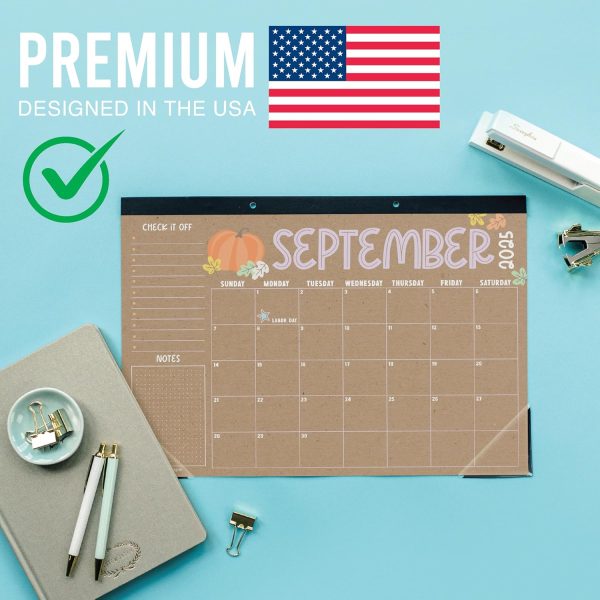 Hadley Designs Teacher Desk Calendar 2025-2026 – 18-Month Desktop Calendar for Home, Office & Classroom Organization, Ideal for Academic School Year Planning (Doodle Kraft) - Image 4