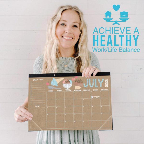 Hadley Designs Teacher Desk Calendar 2025-2026 – 18-Month Desktop Calendar for Home, Office & Classroom Organization, Ideal for Academic School Year Planning (Doodle Kraft) - Image 5
