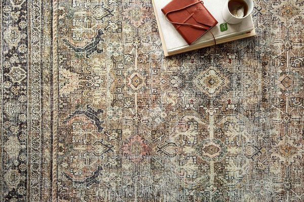 Loloi II Layla Collection, LAY-03 Olive/Charcoal 2'-3" x 3'-9" .13" Thick, Accent Rug, Soft, Durable, Vintage Inspired, Distressed, Low Pile, Non-Shedding, Easy Clean, Printed, Living Room Rug - Image 11