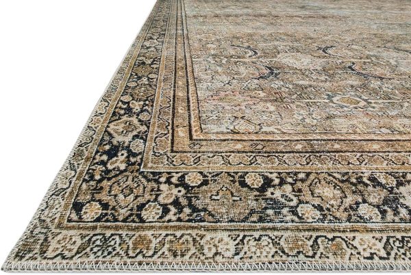 Loloi II Layla Collection, LAY-03 Olive/Charcoal 2'-3" x 3'-9" .13" Thick, Accent Rug, Soft, Durable, Vintage Inspired, Distressed, Low Pile, Non-Shedding, Easy Clean, Printed, Living Room Rug - Image 7