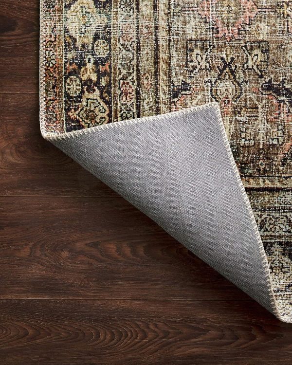 Loloi II Layla Collection, LAY-03 Olive/Charcoal 2'-3" x 3'-9" .13" Thick, Accent Rug, Soft, Durable, Vintage Inspired, Distressed, Low Pile, Non-Shedding, Easy Clean, Printed, Living Room Rug - Image 10