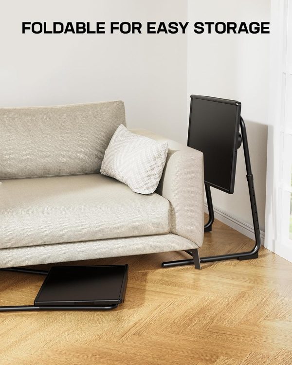 LORYERGO TV Tray - TV Table, Folding Table Trays, w/6 Height & 3 Tilt Angle, TV Tray Table w/Cup Holder, Dinner Tray for Eating on Couch, Laptop, Bed & Couch - Image 8